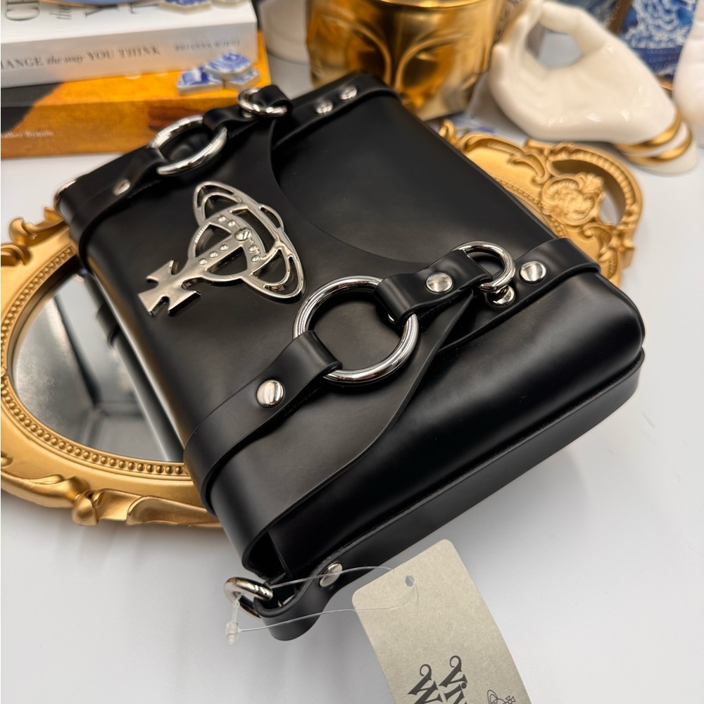 🆕 VIVIENNE WESTWOOD 🧿 NWT Betty Mini Satchel Black - AUTHENTICATED - Picture 5 of 16